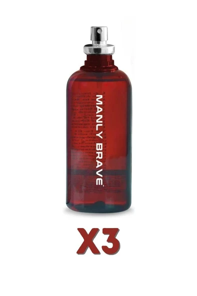 Manly Brave EDC 125 Ml Erkek Parfüm 3 Adet ürün görseli 1
