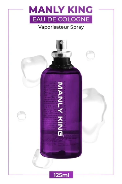 Manly King EDC 125 Ml Erkek Parfüm 6 Adet - Resim 3