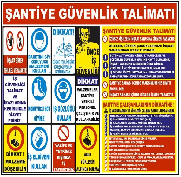 Şantiye İnşaat Alanı İnşaat Uyarı Levhası ürün görseli 1