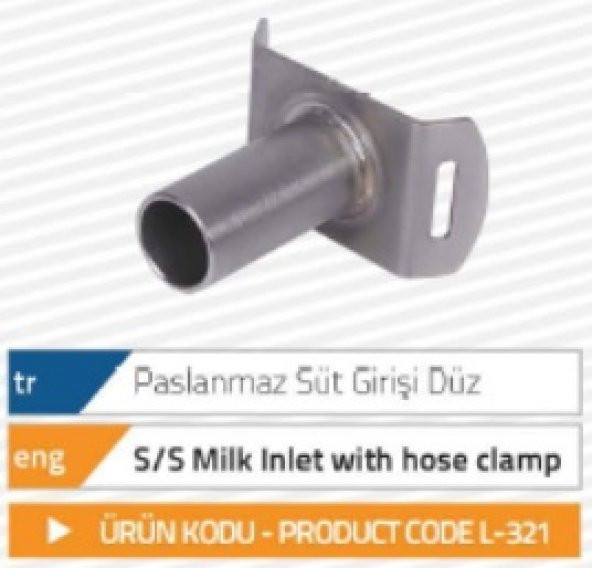Gnc Paslanmaz Süt Girişi (Düz) ürün görseli 1