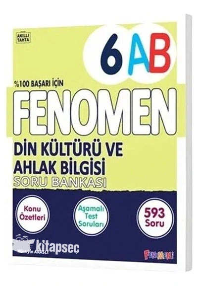 FENOMEN 6.SINIF DİN KÜLTÜRÜ SORU BANKASI 6 AB ürün görseli 1