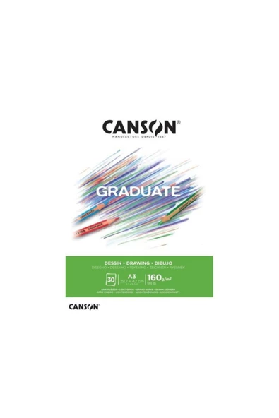 Canson Çizim Bloğu Graduate Dessın Beyaz 30 SY A3 160 GR ürün görseli 1