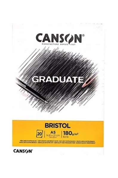 Canson Çizim Bloğu Graduate Cangrad Bristol 20 Yaprak A5 180 Gram ürün görseli 1