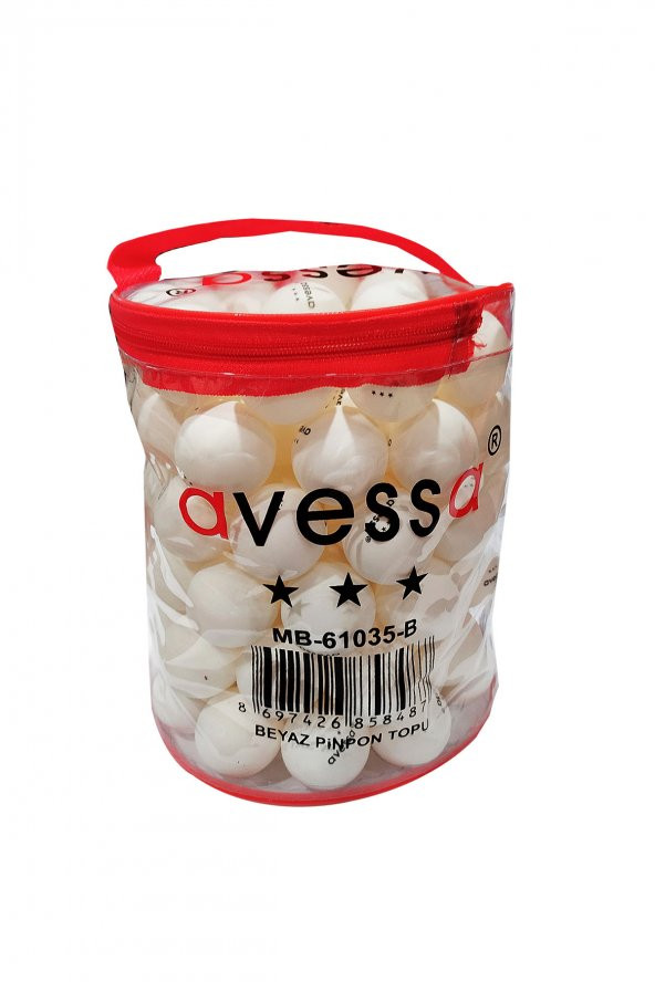Avessa ABS Masa Tenisi Topu Gazlı Pinpon Topu Beyaz ürün görseli 1