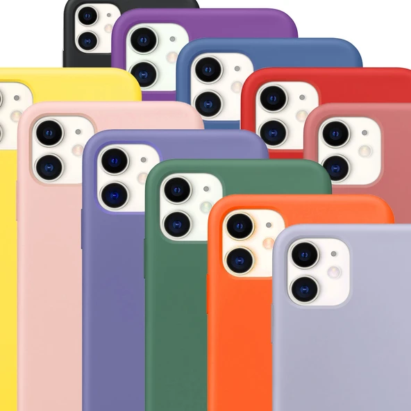 Apple iPhone 12 Kılıf Velvet İçi Kadife Lansman Silikon Kılıf ürün görseli 1