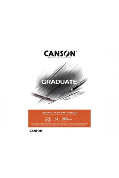 Canson Gradute Eskiz Bloğu Sketch Defteri A5 96 gr 40 Yaprak ürün görseli 1