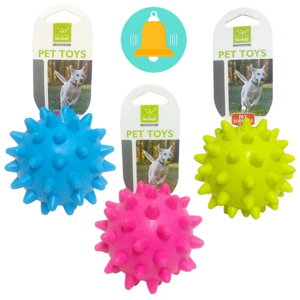 NUNBELL PLASTİK ZİLLİ KİRPİ TOP ürün görseli 1