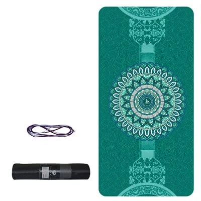 Tusi Yoga Matı ve Pilates Minderi Kilim Desenli Yeşil ürün görseli 1