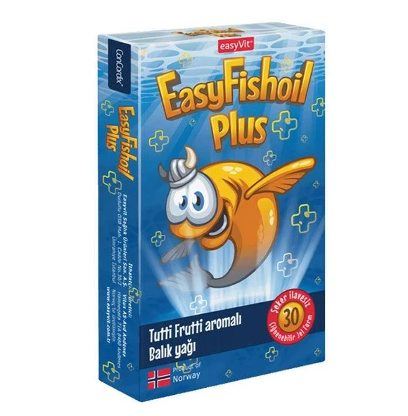 Easyvit  Easyfishoil Plus Omega 3 İçeren Takviye Edici Gıda 30 Adet ürün görseli 1