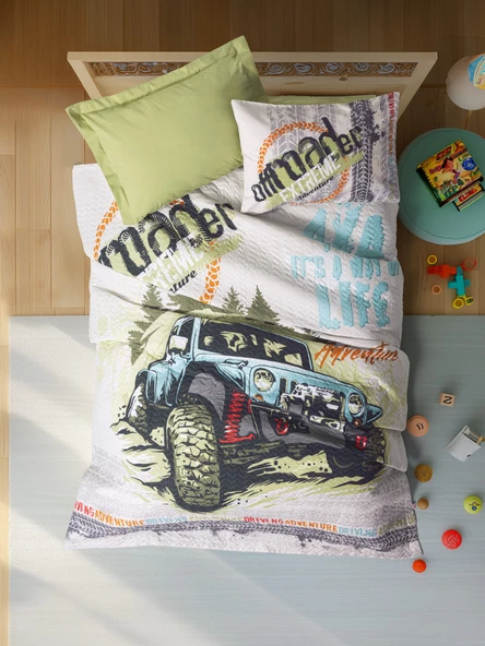 Cotton Box Junior Tek Kişilik Complete Set Adventure Yeşil ürün görseli 1