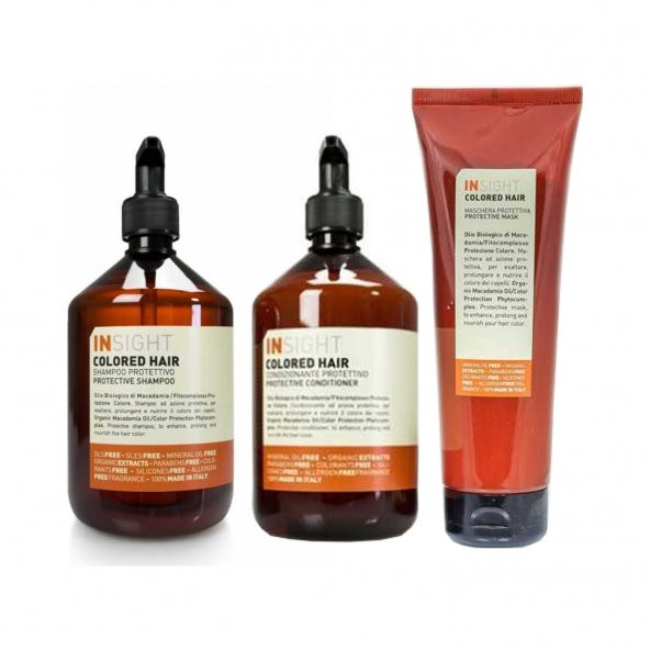 Insight Colored Hair Boyalı Saç Şampuan 400ML+KREM 400ML+MASKE 250ML ürün görseli 1
