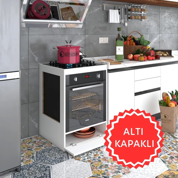 Kenzlife ankastre modülü kabini vanadyum3 byz fırın ocak dolabı kapaklı ürün görseli 1