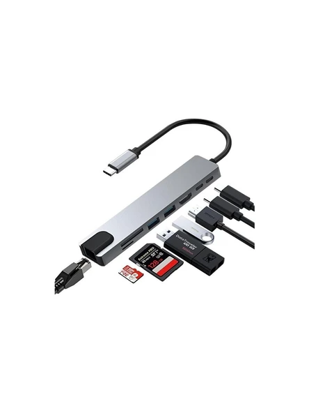 Daytona Fc55 Tip-c-2usb3.0/4khdmı/Rj 45/pd 8in1 ürün görseli 1