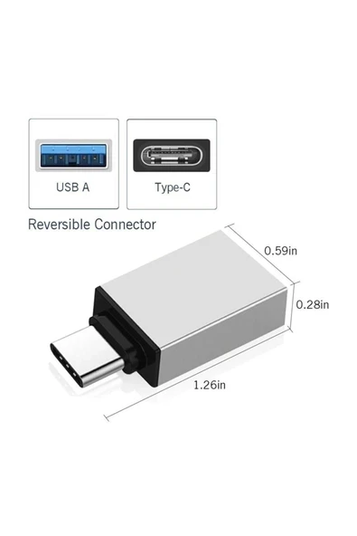 Daytona Dr01 Usb Flash Drıver Type-C usb (GİRİŞ : USB TYPE-C  ÇIKIŞ : USB 3.0 TYPE-A) (2ADET) - Resim 3