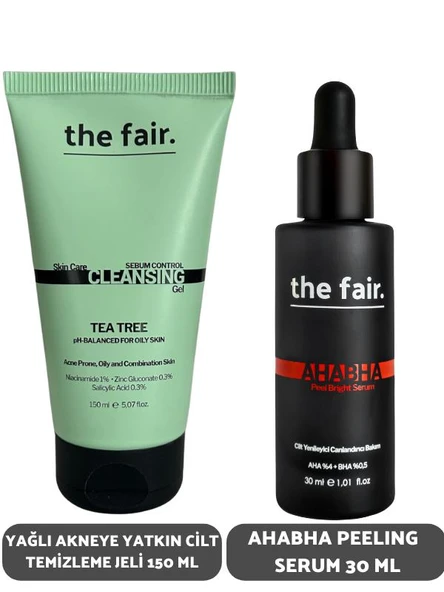 the fair Yağlı Akneye Yatkın Cilt Temizleme Jeli 150 ml ve Ahabha Peeling Serum 30 ml ürün görseli 1