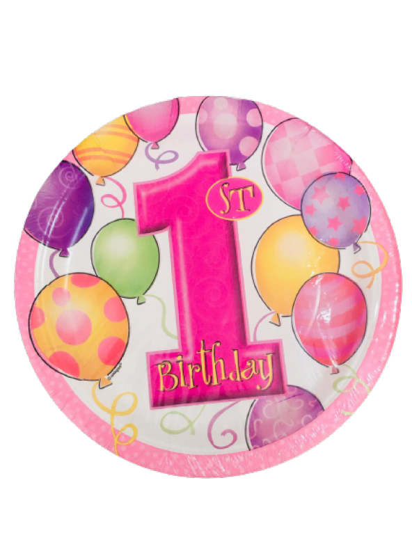 TABAK 1 YAŞ BALONLU PEMBE 8Lİ ürün görseli 1