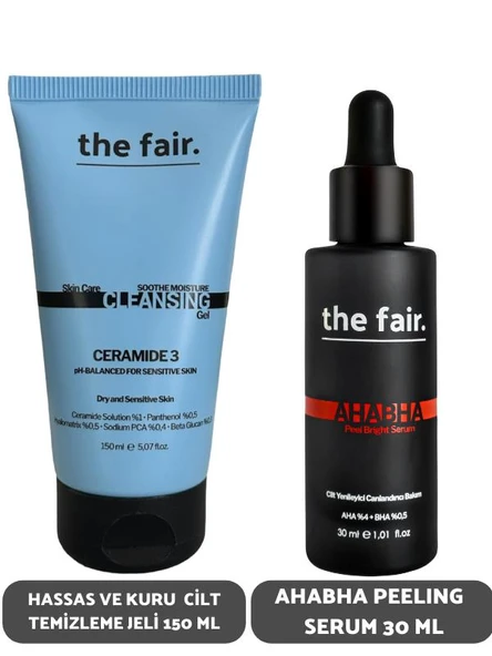 the fair. Yağlı Akneye Yatkın Cilt Temizleme Jeli 150 ml ve Ahabha Peeling Serum 30 ml ürün görseli 1