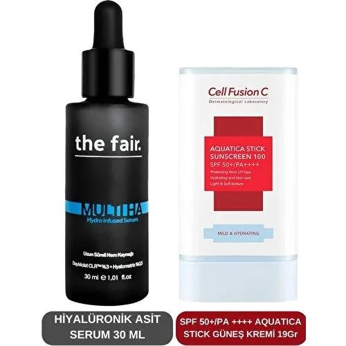 the fair. Hiyalüronik Asit Nemlendirici ve Aquatica Stick Güneş Kremi Set ürün görseli 1