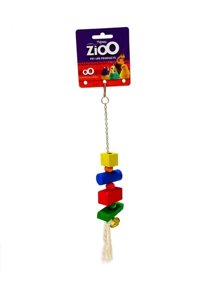 ZioO Renkli Ahşap Kuş Oyuncağı ürün görseli 1
