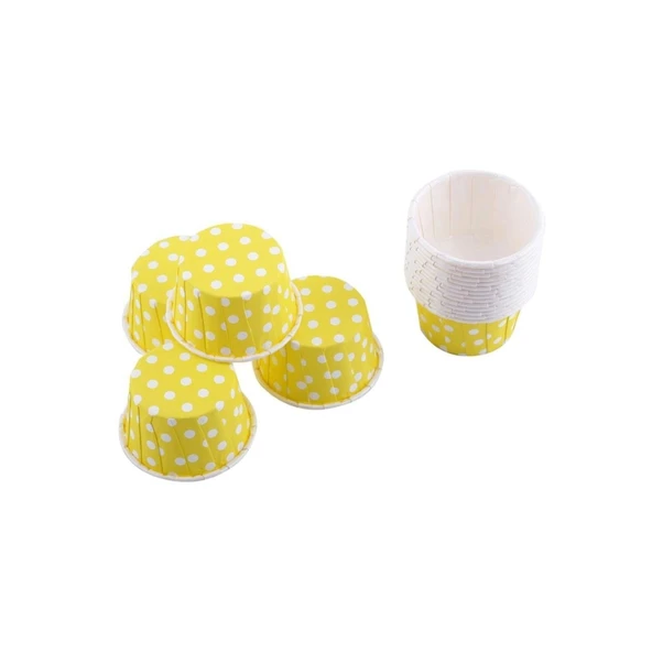 PET KAPSÜL (50X39) PUANTİYELİ SARI 25'Lİ ürün görseli 1