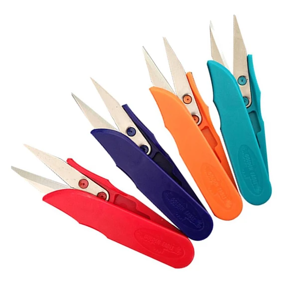 FDM Golden Eagle TC-100 Plastik İplik Temizleme Makası 4,5 İnç 11,25 cm Yaylı Düz Uçlu Çelik Makas ürün görseli 1