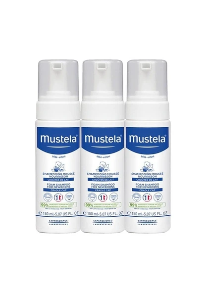 Mustela Konak Önleyici Yenidoğan Köpük Şampuan 150 Ml 3 Adet ürün görseli 1