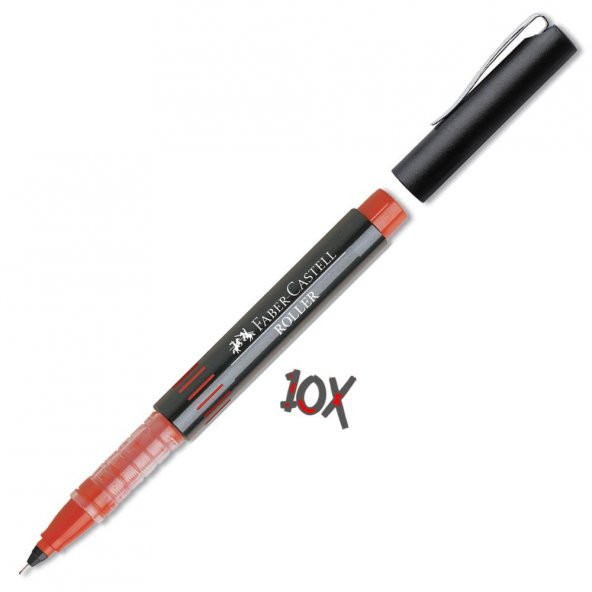 FABER CASTELL ROLLER IGNE UCLU KIRMIZI 10 LU(5405) ürün görseli 1