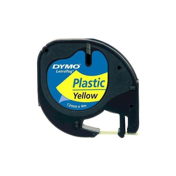 Dymo Letratag Şerit Plastik 12MMx4 MT Sarı 91202 ürün görseli 1