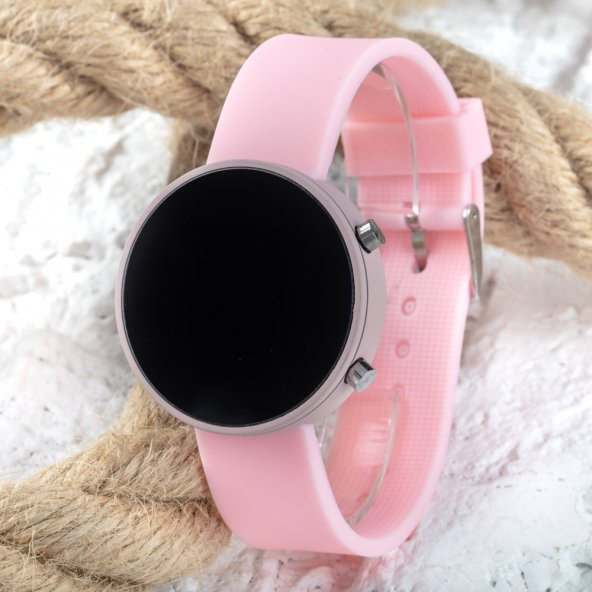 SaaTTino Led Watch Toz Pembe Renk Genç Kız Büyük Çocuk Kol Saati ST-303795 ürün görseli 1