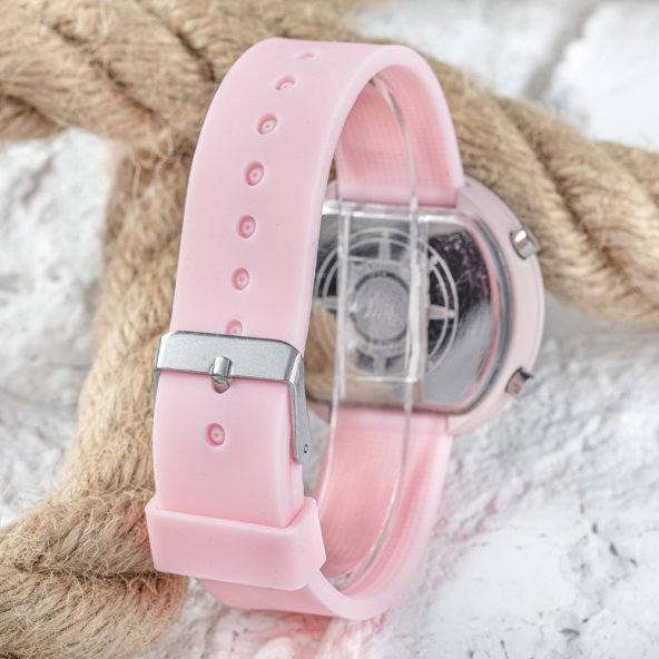 SaaTTino Led Watch Toz Pembe Renk Genç Kız Büyük Çocuk Kol Saati ST-303795 3