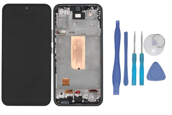 Samsung Galaxy A54 5G SM-A546 Lcd Ekran Dokunmatik Orijinal Kalite SİYAH ÇITALI + TAMİR SETİ ürün görseli 1