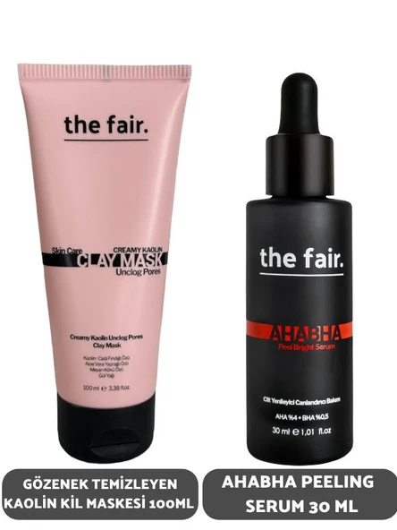 the fair. Gözenek Temizleyen Kaolin Kil Maskesi 100 ml ve Ahabha Peeling Serum 30 ml ürün görseli 1