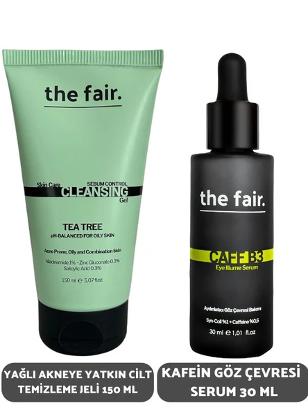 the fair. Yağlı Akneye Yatkın Cilt Temizleme Jeli 150 ml ve Kafein Göz Çevresi Serum 30 ml ürün görseli 1