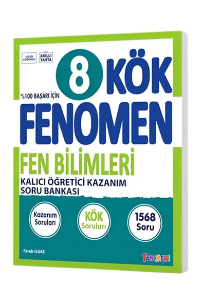 FENOMEN 8.SINIF KÖK FEN BİLİMLERİ SORU BANKASI KALICI ÖĞRETİCİ ürün görseli 1
