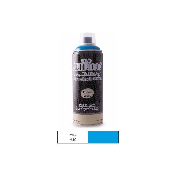Artdeco Akrilik Sprey Boya 400 ML Mavi Y-400-450 ürün görseli 1