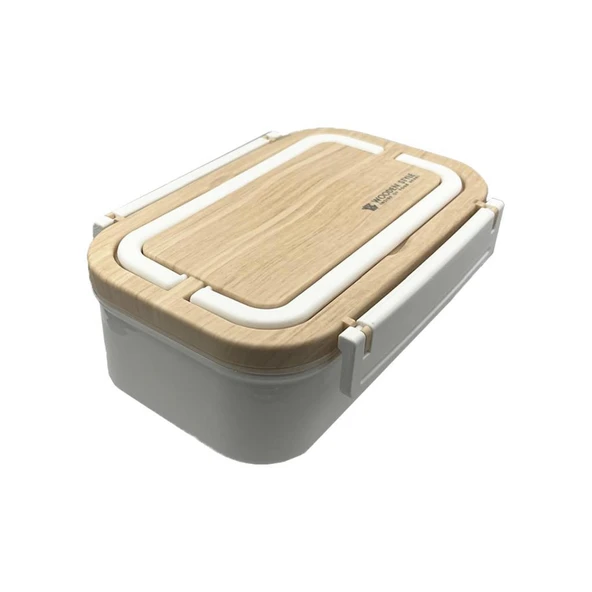 Vagonlife  Çelik Lunch Box 800 Ml WS-014 - BEYAZ - Resim 2
