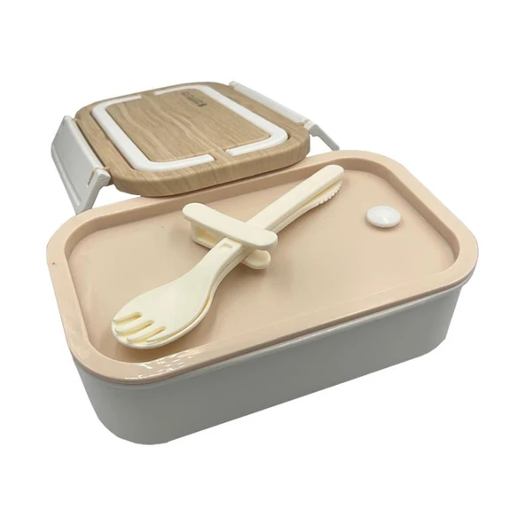 Vagonlife  Çelik Lunch Box 800 Ml WS-014 - BEYAZ - Resim 3