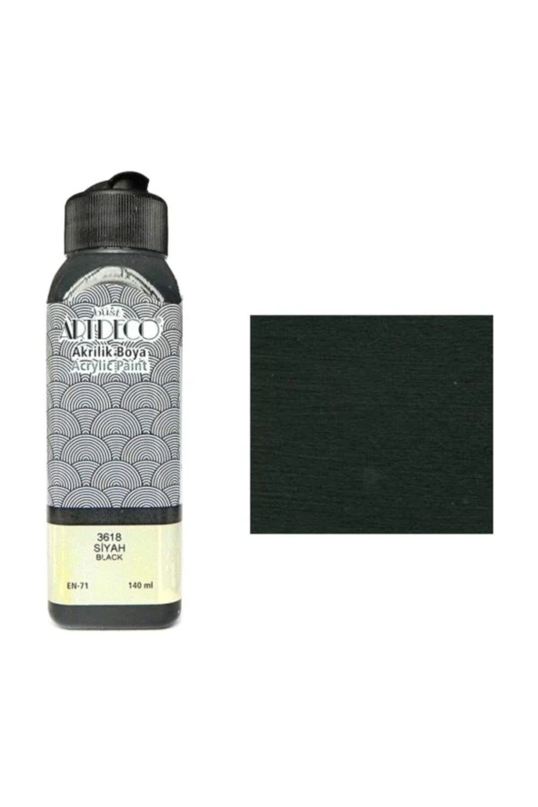 Artdeco Akrilik Boya 140 ML Siyah 070R-3618 ürün görseli 1
