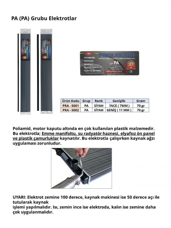 Prolektro Pa İnce (Pa) - Plastik Elektrot - Resim 3