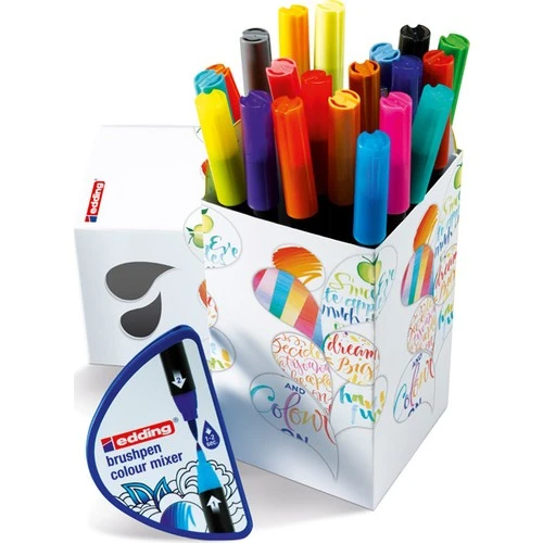 Edding Brush Pen Colour Happy Set 20 Renk - Renklendirme Kalemleri ürün görseli 1