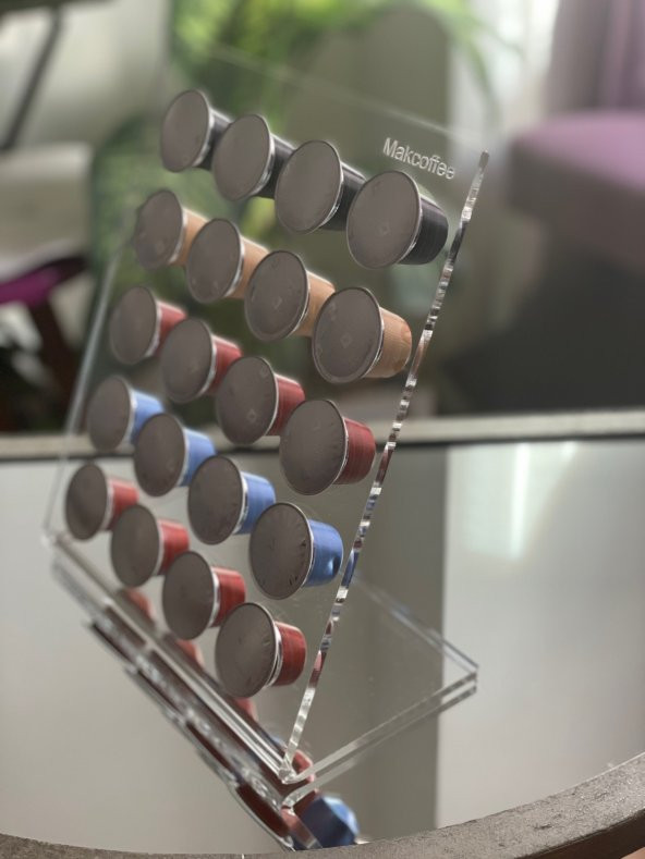 Makcoffee NESPRESSO KAPSÜL KAHVE STANDI AYAKLI 20 KAPASİTELİ NESPRESSO KAPSÜLÜ UYUMLU ürün görseli 1