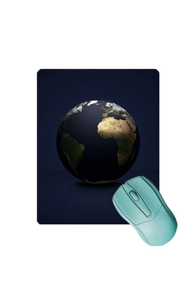 SonicTouch Dünya Desenli Kaydırmaz Gaming Oyuncu Masaüstü Dikişsiz Mouse Pad 17x21cm ürün görseli 1
