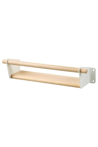 IKEA Nereby 40x10 Cm Masif Ahşpa Çelik Duvar Rafı Düzenleyici ürün görseli 1