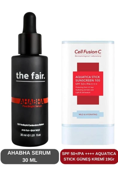 the fair. AHABHA Peeling Asit ve Stick Güneş Kremi Set ürün görseli 1