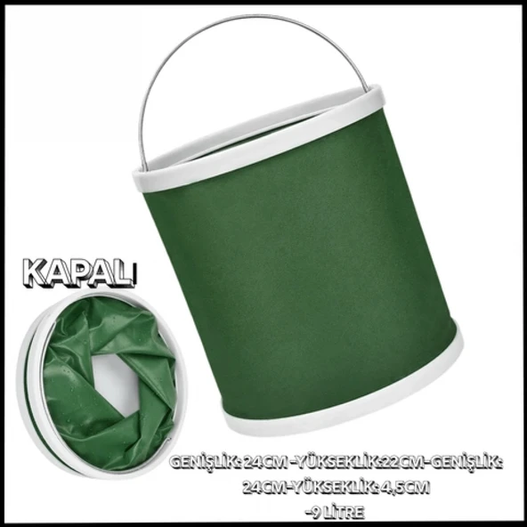 Uyguna-Yakala Haki Katlanabilir 9 Lt  Araç Yıkama Kovası-LZ.001 ürün görseli 1