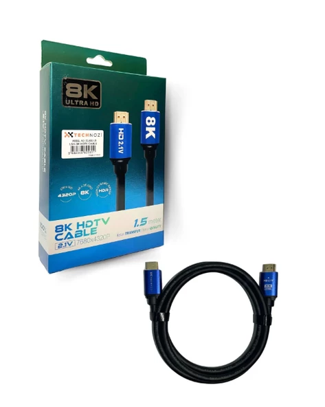 HDTV Premium Yüksek hızlı 8K Ultra HD HDMI 2.1 Ses ve Görüntü Kablosu 1.5 Metre ürün görseli 1