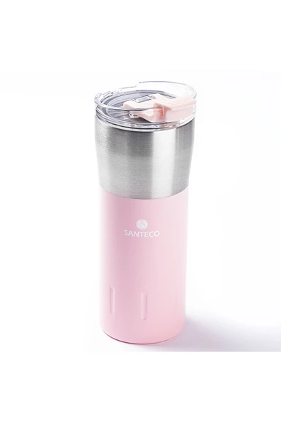 Tantitoni 024-01-PEMBE ÇİFT KATMANLI PASLANMAZ ÇELİK TERMOS BARDAK 500ML ürün görseli 1