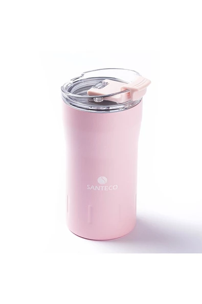 Tantitoni 024-01-PEMBE ÇİFT KATMANLI PASLANMAZ ÇELİK TERMOS BARDAK 350ML ürün görseli 1