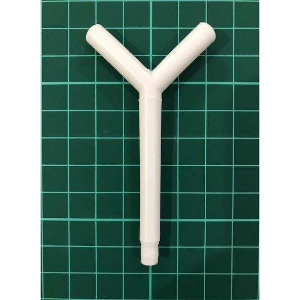 3 Adet - Y Boru (Plastik) Okul Deney ve Etkinlik için Y Şekilli - Resim 3