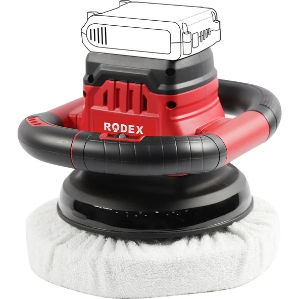 RODEX RPX2270 AKÜLÜ POLİSAJ MAKİNESİ BATARYASIZ 20V ürün görseli 1